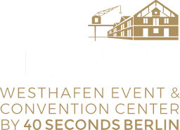 Ein professionelles und auffälliges Logo für das WECC Westhafen Event & Kongresszentrum, das das Engagement des Veranstaltungsortes für Exzellenz und Innovation zur Schau stellt.
